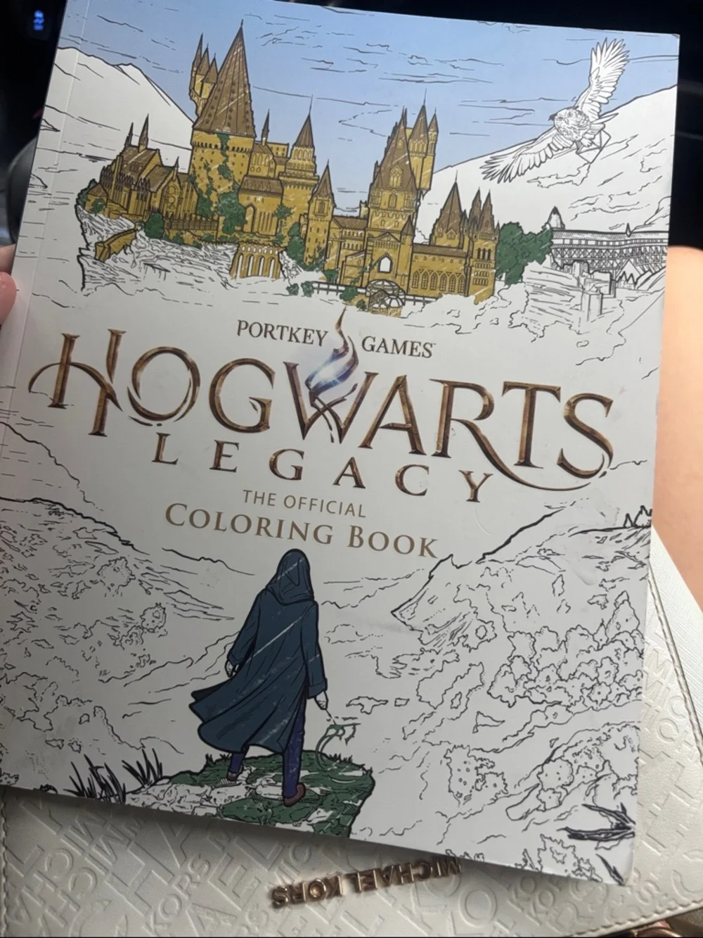 Hogwarts Legacy Official Coloring Book - White & Gold Accents